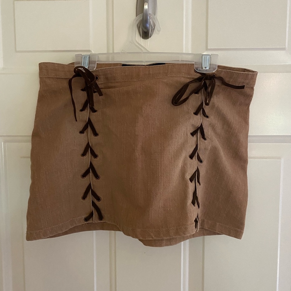 Blue Asphalt 2000s Y2K mini skirt